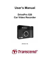 Manual Transcend DrivePro 520 Action Camera