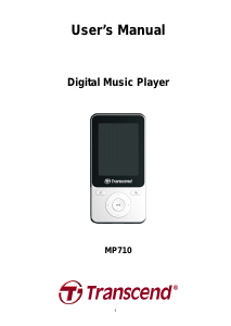 Manual Transcend MP710 Mp3 Player