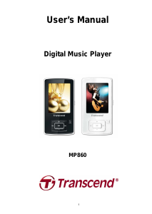 Manual Transcend MP860 Mp3 Player