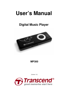 Ontslag nemen bijzonder Stuiteren Handleiding Transcend MP300 Mp3 speler