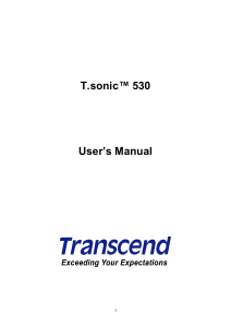 Handleiding Transcend T.sonic 530 Mp3 speler