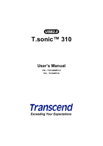 Manual Transcend T.sonic 310 Mp3 Player