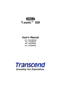 Manual Transcend T.sonic 520 Mp3 Player