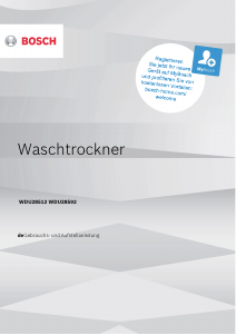 Bedienungsanleitung Bosch WDU28592 Waschtrockner