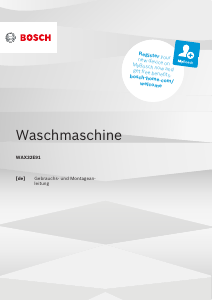 Bedienungsanleitung Bosch WAX32E91 Waschmaschine