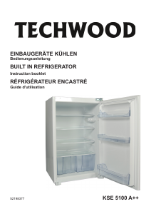 Mode d’emploi Techwood KSE 5100 A++ Réfrigérateur