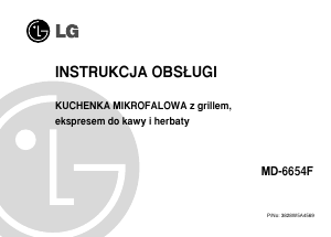 Instrukcja LG MD-6654F Kuchenka mikrofalowa