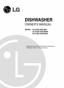 Manual LG LD-2131WH Dishwasher