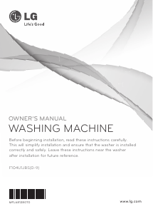 Manual LG F104U1JBS2 Washing Machine