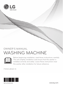Manual LG F104U1JBS6 Washing Machine