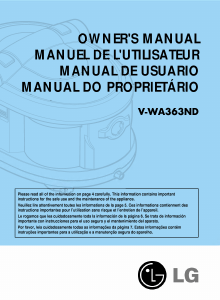 Manual LG V-WA363ND Aspirador