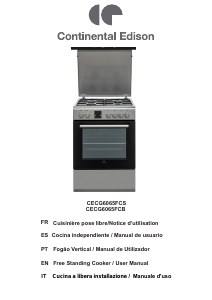 Manual de uso Continental Edison CECG6065FCB Cocina