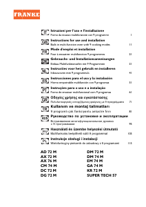 Mode d’emploi Franke CM 74 M GF Four