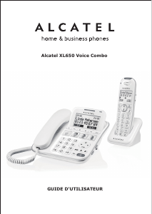 Mode d’emploi Alcatel XL650 Voice Combo Téléphone sans fil