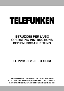 Manual Telefunken TE22910B19LEDSLIM LCD Television