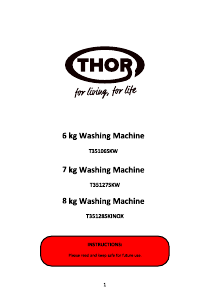 Manual Thor T35106SKW Washing Machine