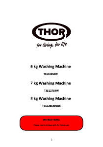 Handleiding Thor T35106SKW Wasmachine