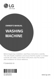 Manual LG F72A8HDS2 Washing Machine