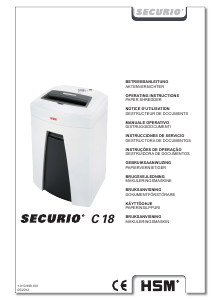 Manual HSM Securio C18 Paper Shredder