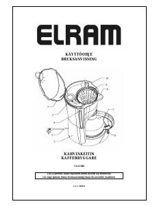 Bruksanvisning Elram UAA1048 Kaffebryggare