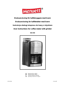 Bruksanvisning Menuett 802-394 Kaffemaskin
