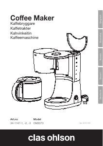 Bruksanvisning Clas Ohlson CM2073 Kaffemaskin