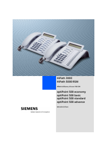 Manuale Siemens optiPoint 500 advance Telefono