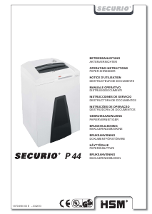 Manual HSM Securio P44 Paper Shredder