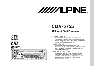 Manual de uso Alpine CDA-5755 Radio para coche