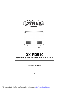 Handleiding Dynex DX-PD510 DVD speler