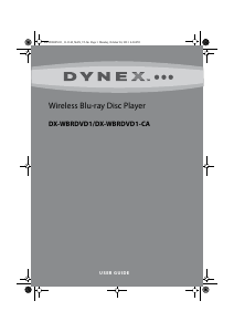 Manual Dynex DX-WBRDVD1-CA Blu-ray Player