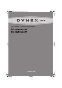 Manual Dynex DX-32LD150A11 LCD Television