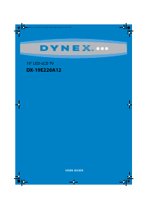 Manual Dynex DX-19E220A12 LCD Television