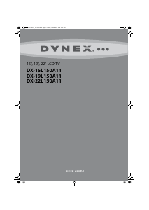 Manual Dynex DX-22L150A11 LCD Television