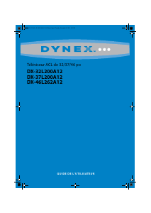 Mode d’emploi Dynex DX-37L200A12 Téléviseur LCD