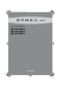 Manual Dynex DX-19L150A11 LCD Television