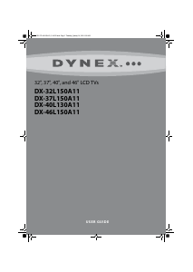 Manual Dynex DX-37L150A11 LCD Television
