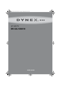 Manual Dynex DX-32L130A10 LCD Television