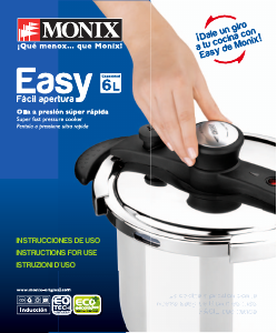 Manual Monix Easy Pressure Cooker