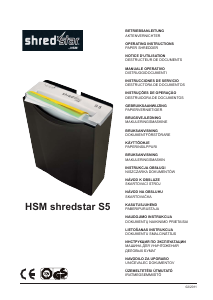 Priročnik HSM Shredstar S5 Uničevalnik dokumentov