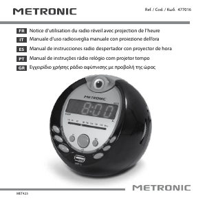 Manual Metronic 477016 Rádio relógio