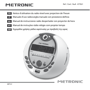 Manual de uso Metronic 477021 Radiodespertador