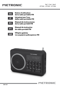 Manual de uso Metronic 477204 Radio