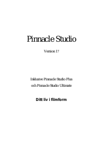 Bruksanvisning Pinnacle Studio 17