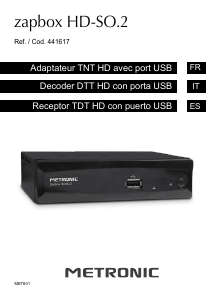 Mode d’emploi Metronic 441617 Zapbox HD-SO.2 Récepteur numérique