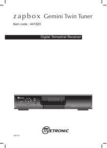 Manual Metronic 441820 Zapbox Gemini Twin Tuner Digital Receiver