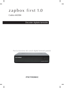 Manuale Metronic 441594 Zapbox First 1.0 Ricevitore digitale