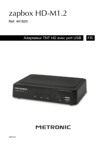 Mode d’emploi Metronic 441620 Zapbox HD-M1.2 Récepteur numérique