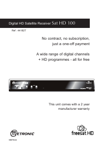 Manual Metronic 441827 HD100 Digital Receiver