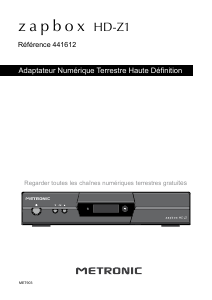 Mode d’emploi Metronic 441612 Zapbox HD-Z1 Récepteur numérique